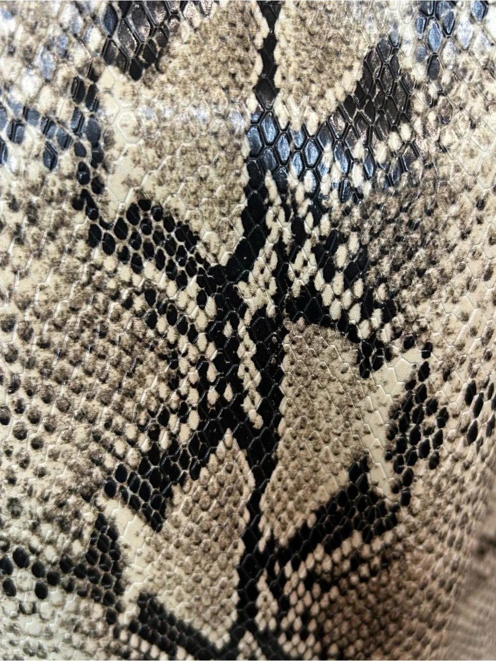Andrew Geller Black and White Snake-Print Over-The-Knee Boots